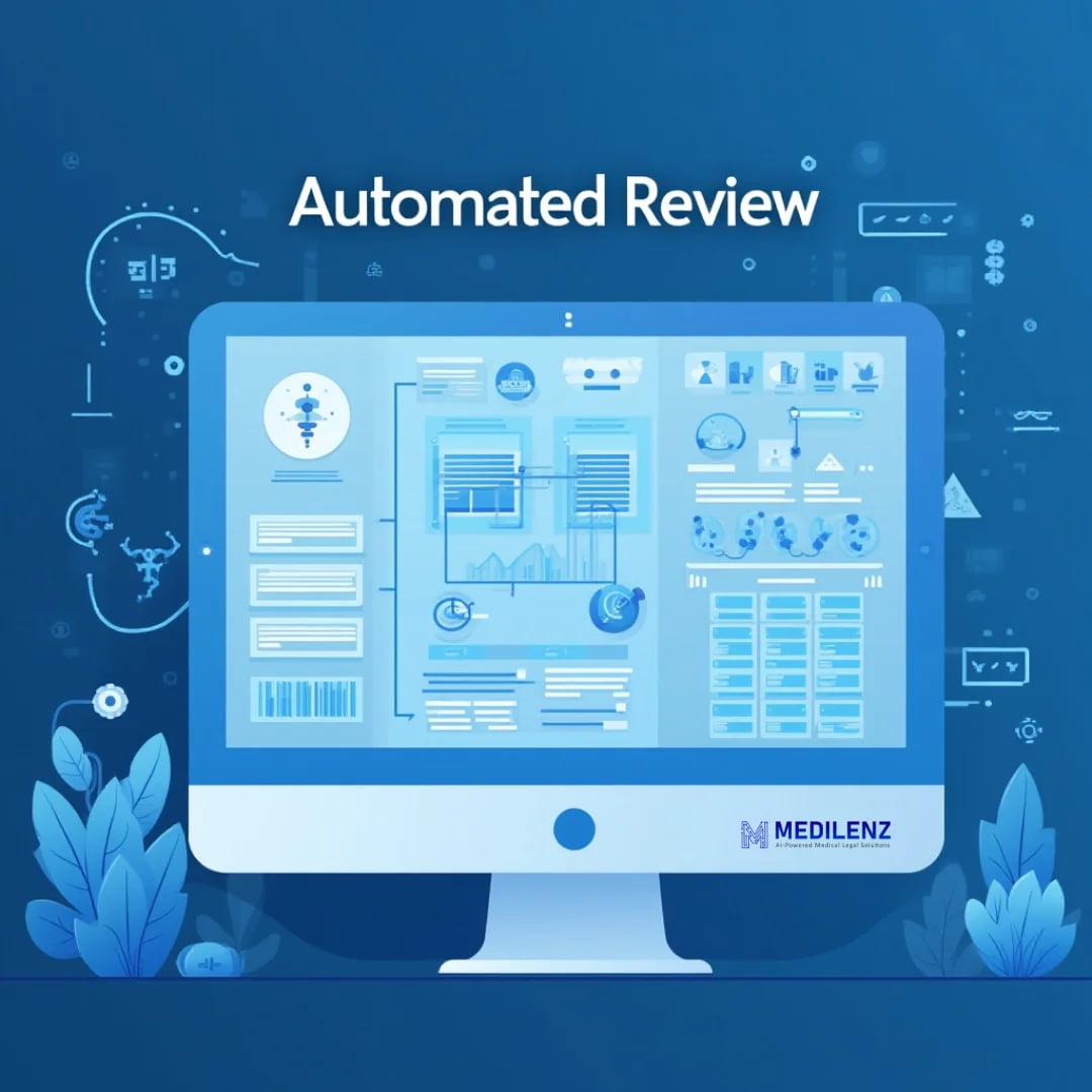 Automated medical record review with structured extraction