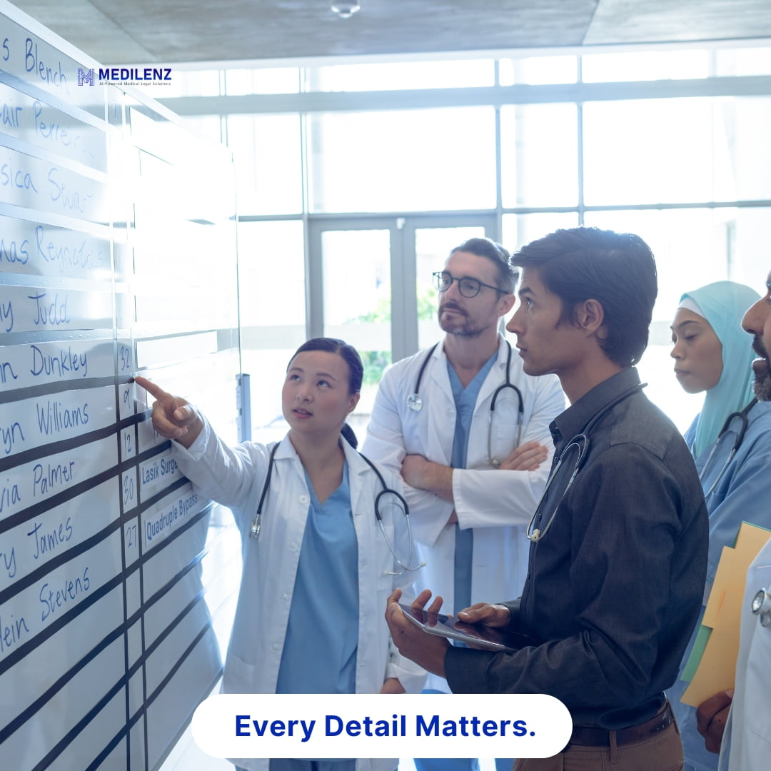 Medication contraindications and side effects documentation in medical records for malpractice case review