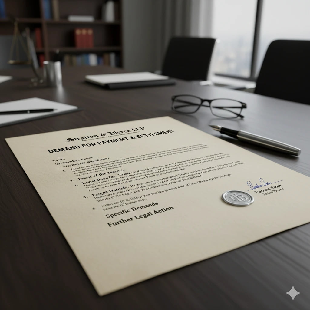 Preparing a demand letter with structured medical documentation for mediation